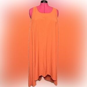 Flowy Coral Sleeveless Dress